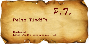 Peltz Timót névjegykártya